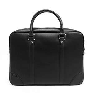 youstars Mens Leather Briefcase Messenger Bag BLACK(337  