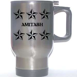  Personal Name Gift   AMITABH Stainless Steel Mug (black 