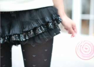 NWT Japanese Fashion Tier Layer Lace Sequins Pantskirt  