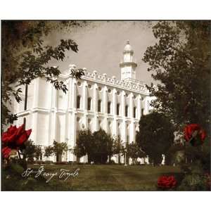  LDS St. George Temple 8 12x10 Plaque   Framed Legacy Art 
