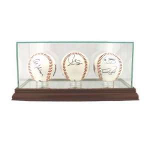   Ball Baseball Display Case Cherry Wood Molding UV
