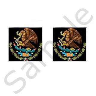 MEXICO MEXICAN COAT OF ARMS EMBLEM CUFFLINKS  