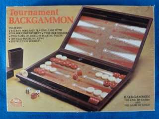 Vintage 1977 Tournament Backgammon Game E.S. Lowe Boxed  