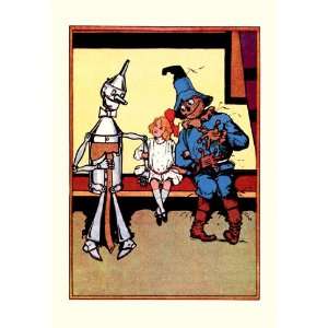  Tin Man, Dorothy and Scarecrow 12X18 Art Paper with Black 