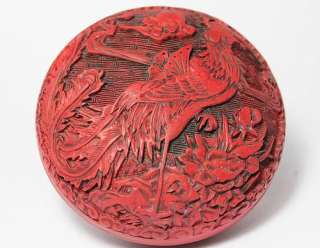 CHINESE HANDWORK CARVING PHOENIX JEWEL OLD LACQUER JEWEL BOX 