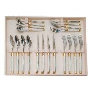  Laguiole boxed 20 piece cutlery set in wood gift box 