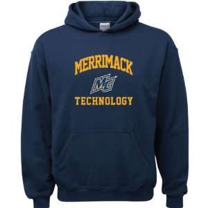  Merrimack Warriors Navy Youth Technology Arch Hooded 