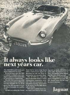 1968 Jaguar XKE Roadster bw Classic Advertisement Ad  