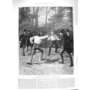   1888 DUEL PLOQUET GENERAL BOULANGER MEN FIGHTING SCENE