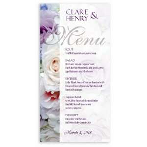    295 Wedding Menu Cards   Rose Bouquet Glee