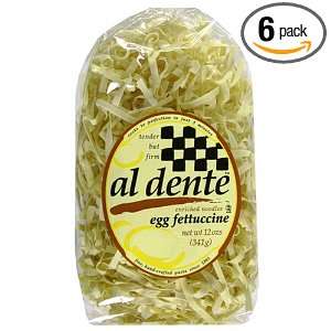 Al Dente Egg Fettuccine, 12 Ounce Bag (Pack of 6)  Grocery 
