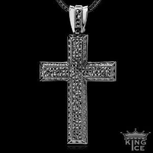  Blackout Hip Hop Cubic Zirconia CZ Cross Pendant Jewelry