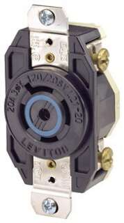   twistlock connectors. Edison U Ground are Black BR20 20a receptacles