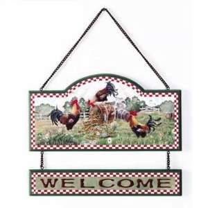  Rooster Welcome Sign Patio, Lawn & Garden