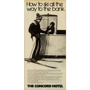 1979 Ad Concord Hotel Skiing Kiamesha Lake New York Bank Teller 