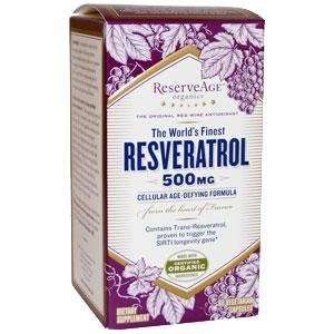  ReserveAge Resveratrol Vegetarian Capsules, 500 Mg, 60 