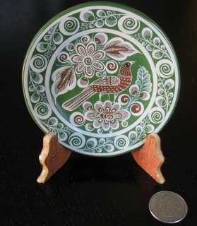 Mexico Museum Quality Hand Crafted Burnished Clay Plate  