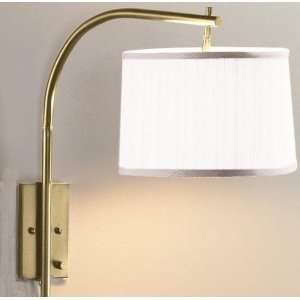  Arch Large Swing arm Pin up Lamp, WHITE, ANTIQUE BRASS 