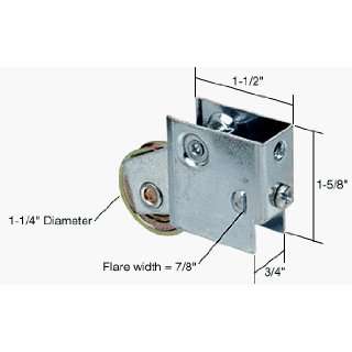   Door Roller with 1 1/4 Steel Wheel 3/4 Wide Housing for Keller Doors