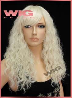Fashion Long Curly Light Blonde Cosplay Wig 2407  