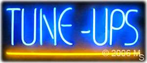 TUNE UPS NEON SIGN 32x13 SIZE REAL NEON   FREE SHIP  