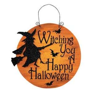 Witching You A Happy Halloween Sign   Party Decorations 