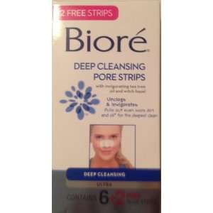  Biore Deep Cleansing Pore Strips, Deep Cleansing Ultra, 6 