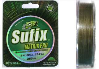 sufix matrix pro dyneema braid 250 length 250m q ty 1ea color green 