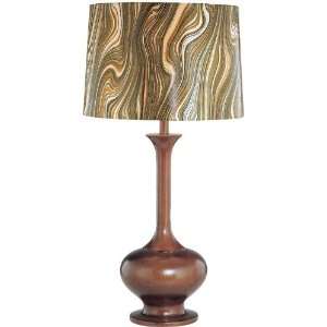  Table Lamp with Abstract Style Fabric Shade   Halona 