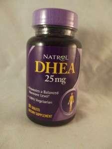90 Natrol DHEA 25mg 100% Vegetarian Tablets  