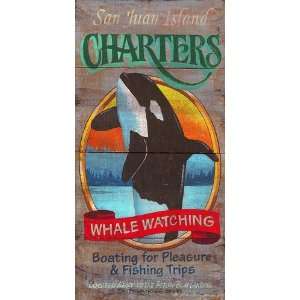  Vintage Beach Signs   Whale Watching
