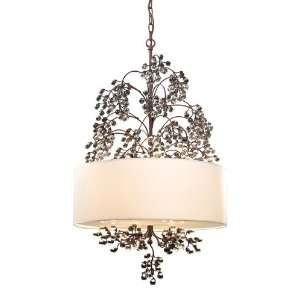  WINTERBERRY 4 LIGHT PENDELIER IN ANTIQUE DARKWOOD W22 H 