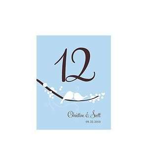  Winter Love Bird Table Number Cards