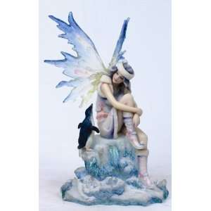  Winter Fairy With Penguin Fairy Figurine