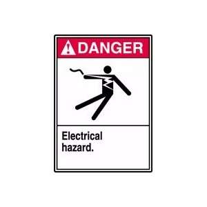  DANGER ELECTRICAL HAZARD (W/GRAPHIC) Sign   10 x 7 Dura 