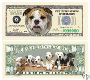 USA Banknote NM 273 Bulldog Dog Million Pet Note  