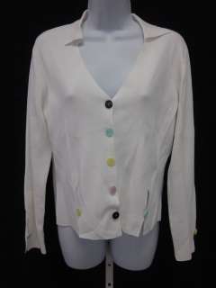 ENVIE White 2 Pcs Cardigan Shell Blouse Shirt Sz M  