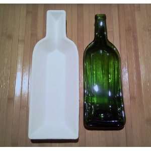   Stoneware Single Condiment Wine Bottle Slumping Mold 