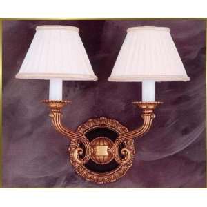  Neoclassical Wall Sconce, RIP 271N, 2 lights, Old Gold, 14 