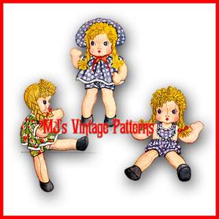 Vintage Pattern ~ Big Sister & Baby Chubby Cheek Dolls  