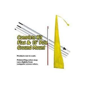  Sunny Yellow Wind Dancer Flag Kit (Flag, Pole, & Ground 