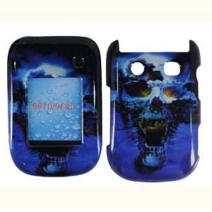  Ice Cold Blue Flame Skull Snap on Hard Rubber Skin Shell 