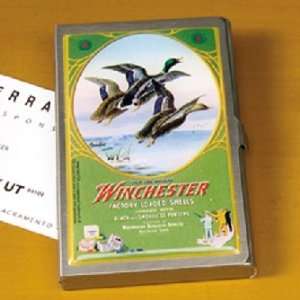 Winchester Rifle Mallard Duck Business Card Case
