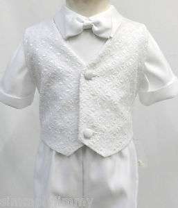   christening Baptism Shorts Tuxedo Suit Size S XL, 2T 4T (3 36M)  