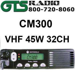 MOTOROLA CM300 VHF 45 WATT 32 CHANNEL MOBILE 2WAY RADIO  