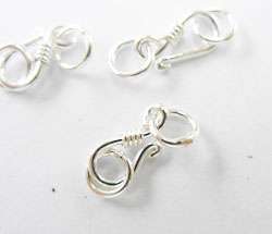 TWH 925 Sterling Silver 10 Clasps 10 mm.  