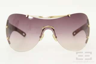   Dior Brown & Gold Wrap Around Diorito Shield Sunglasses LRT94  