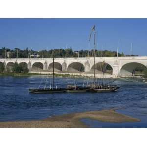  River Loire and Wilson Bridge, Tours, Centre, France 