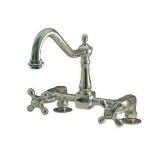   Brass PKS1141AX 8 inch center spread deck mount bridge kitchen faucet