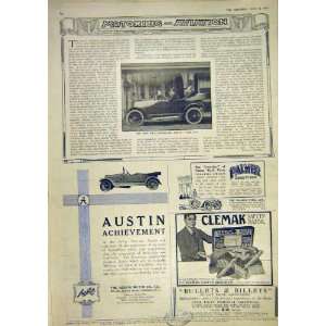  Motor Car Willys Overland Austin Advert Clemak 1917